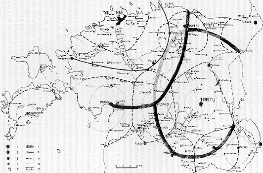 The system of central places in Estonia by Edg. Kant